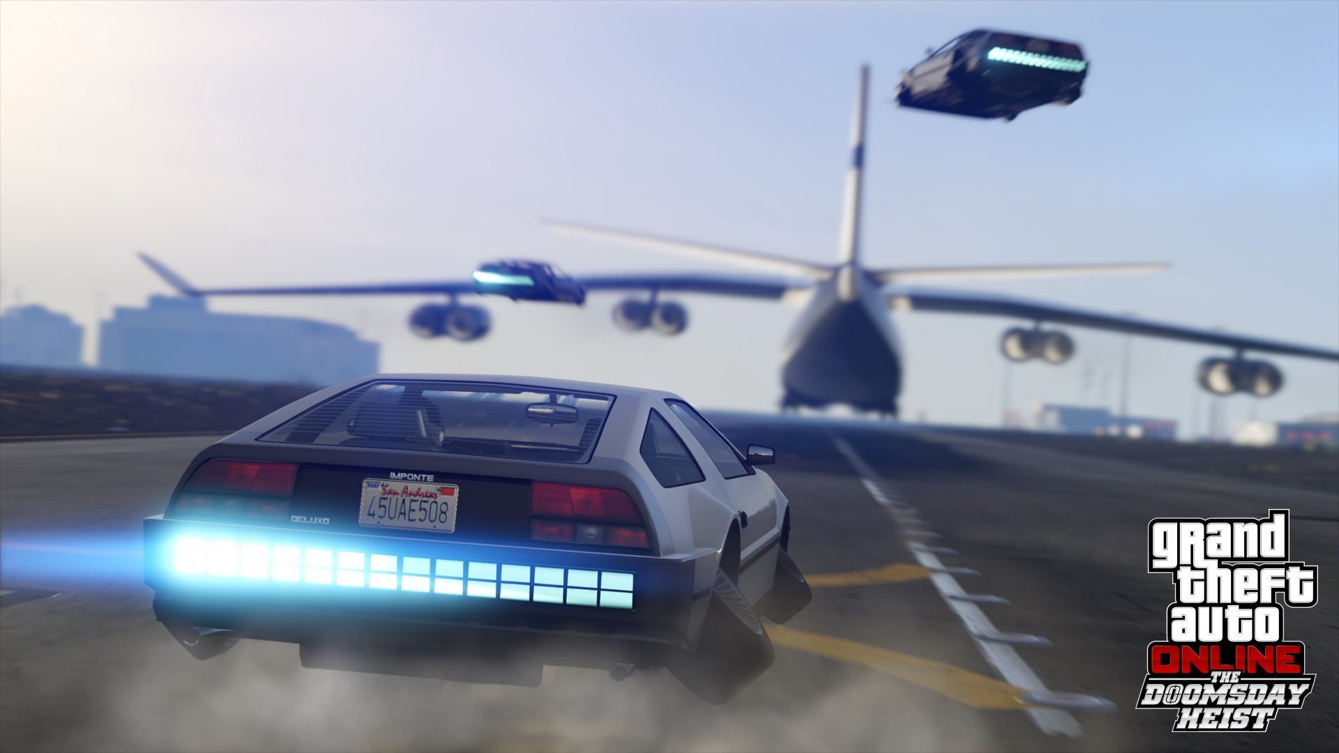 GTA 5 : panorama de Los Santos au coucher du soleil