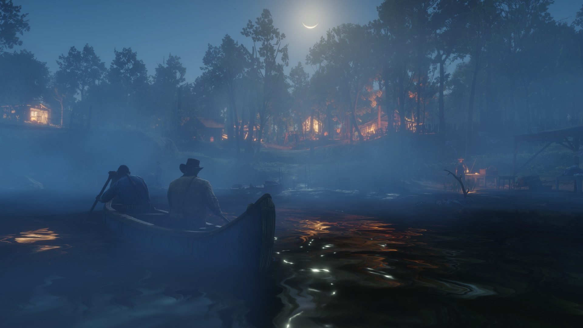 Red Dead Redemption 2 : panorama de l'Ouest au coucher du soleil